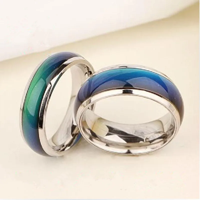 Изящные ювелирные украшения кольцо настроения меняющее цвет со сменой диапазона