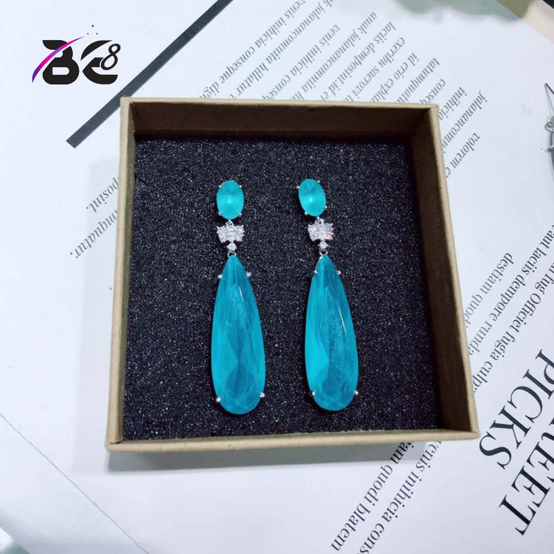 Be 8 Brilliant Crystal AAA CZ Stone Blue Long Drop Earrings Women Bride Party Show Jewelry Mujer Moda 2018 E618
Be 8 Brilliant Crystal AAA CZ Stone Blue Long Drop Earrings Women Bride Party Show Jewelry Mujer Moda 2018 E618