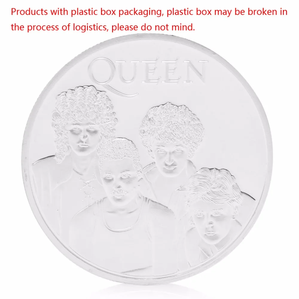 Королева британская рок-группа Посеребренная памятная монета маркер