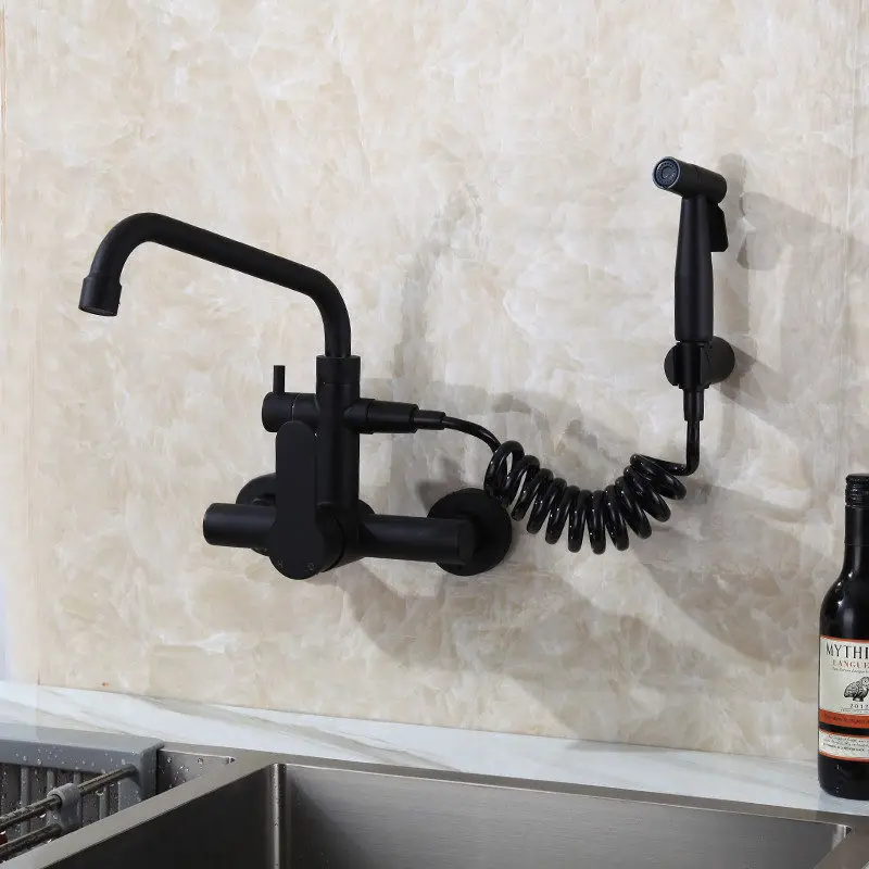 Kitchen Faucet Hot & Cold Sink Mixer Tap Washing Basin Wall Mounted With Spray Gun Outdoor Faucet Mop Pool Laundry Pool Tap
Kitchen Faucet Hot & Cold Sink Mixer Tap Washing Basin Wall Mounted With Spray Gun Outdoor Faucet Mop Pool Laundry Pool Tap