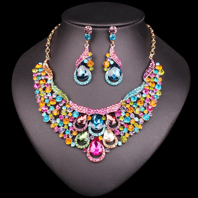 Fashion Bridal Jewelry Sets Wedding Necklace & Earrings For Brides Crystal Jewellery Drop Shipping Costume Decoration for Women
Fashion Bridal Jewelry Sets Wedding Necklace & Earrings For Brides Crystal Jewellery Drop Shipping Costume Decoration for Women