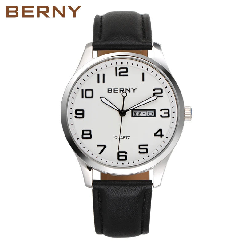 Berny Мужские кварцевые часы мужские Модный Топ люксовый бренд Relogio Saat Montre Horloge Masculino