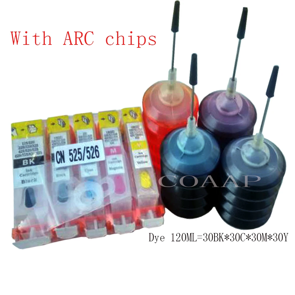 5pcs pgi525 cli526 Refillable Dye ink cartridge for Pixma MG5120 MG5350 MG6100 MG6120 MG6150 MG6220 MG6250 MG8120 MG8150 MG8220
5pcs pgi525 cli526 Refillable Dye ink cartridge for Pixma MG5120 MG5350 MG6100 MG6120 MG6150 MG6220 MG6250 MG8120 MG8150 MG8220