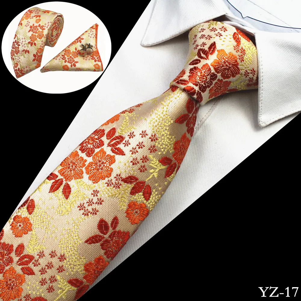 GUSLESON Men Tie Floral 100% Silk Jacquard Woven Necktie Gravata Corbatas Hanky Cufflinks Tie Set for Men Formal Wedding Party
GUSLESON Men Tie Floral 100% Silk Jacquard Woven Necktie Gravata Corbatas Hanky Cufflinks Tie Set for Men Formal Wedding Party