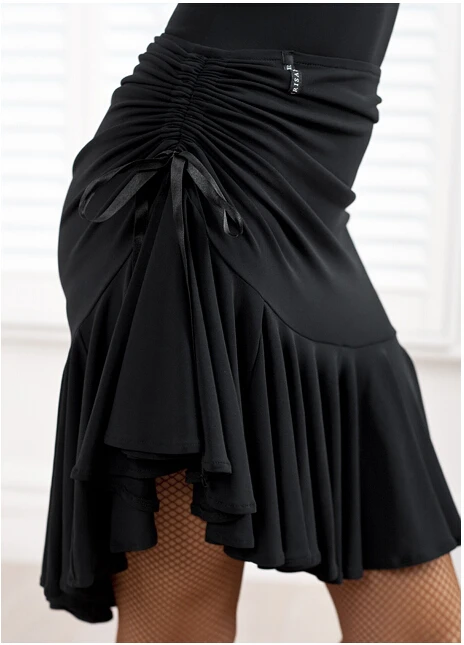 Юбка для танцев на квадратном каблуке Черная юбка тела Брюки латинских танцев|latin