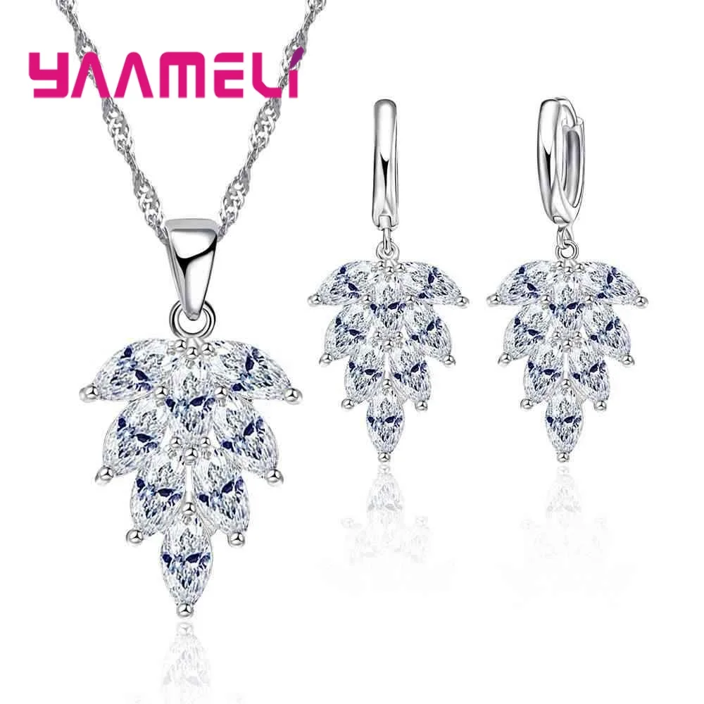 YAAMEL New Arrival Leaves Shape Women Jewelry 925 Sterling Silver Necklace Earrings Set With Clear Cubic Zirconia Wholesale
YAAMEL New Arrival Leaves Shape Women Jewelry 925 Sterling Silver Necklace Earrings Set With Clear Cubic Zirconia Wholesale