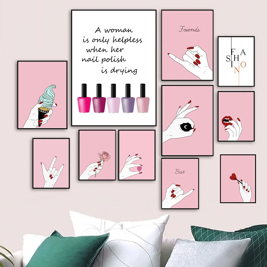 Home Decor Prints Painting Wall Art Makeup Nail Polish Manicures Nordic Style Pictures Modular Canvas Poster Bedside Background
Home Decor Prints Painting Wall Art Makeup Nail Polish Manicures Nordic Style Pictures Modular Canvas Poster Bedside Background