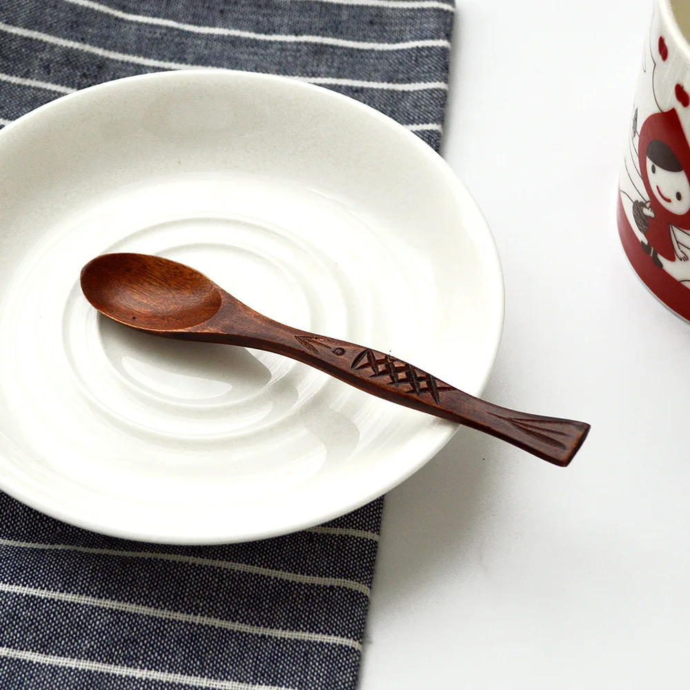 5pcs/ Lot Wooden Dessert Spoon Carved Fish Kitchen Cooking Teaspoon Condiment Utensil Coffee Spoon Kids Scoop Tableware
5pcs/ Lot Wooden Dessert Spoon Carved Fish Kitchen Cooking Teaspoon Condiment Utensil Coffee Spoon Kids Scoop Tableware