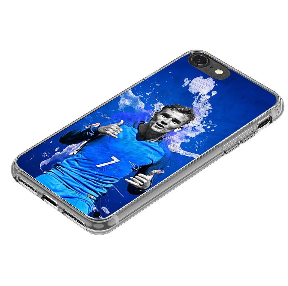 For iPhone X 8 7 7Plus 6 6S Plus 5 5S SE Soft Silicone TPU Protective Antoine Griezmann Clear Football Coque cover |