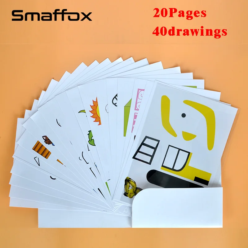 Шаблон SMAFFOX для рисования 3d ручек 20 страниц это помогает детям научиться