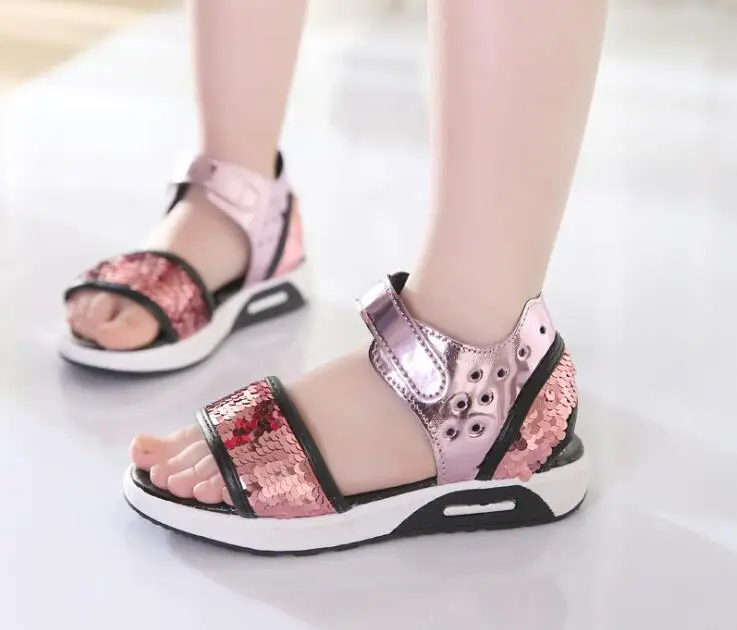 Size 26-37 Girls Sandals Children's Casual shoes 2019 Summer New Sequin Princess Large Child Student Sandals Parenting shoes
Size 26-37 Girls Sandals Children's Casual shoes 2019 Summer New Sequin Princess Large Child Student Sandals Parenting shoes