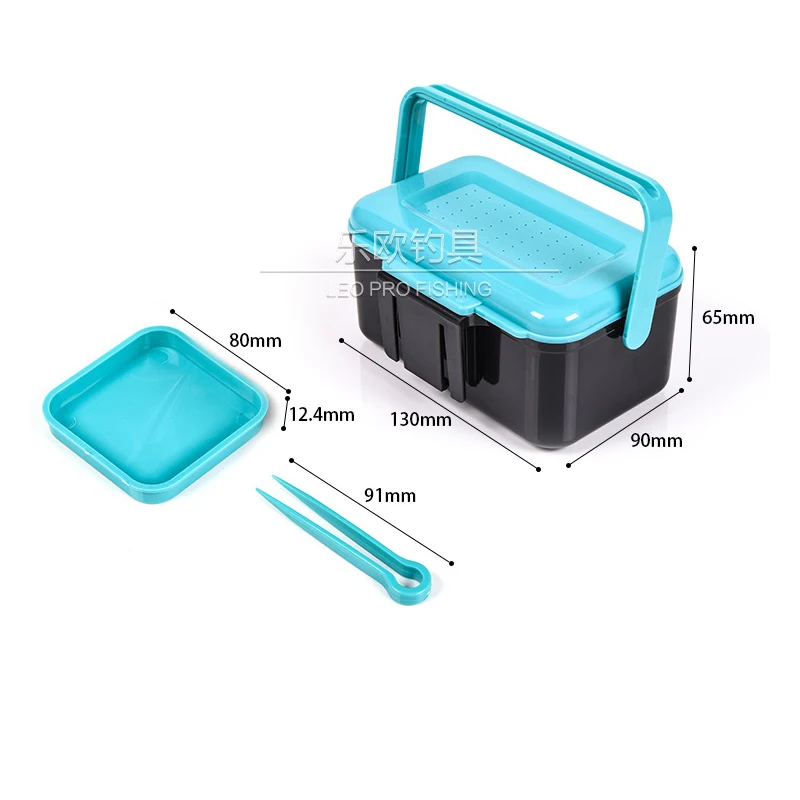 LEO ABS Plastic Fishing Box Tool 27778 Live Baits Case Earthworm Bait Worm Lure Tackle Storage Container Lures Hook | Спорт и
