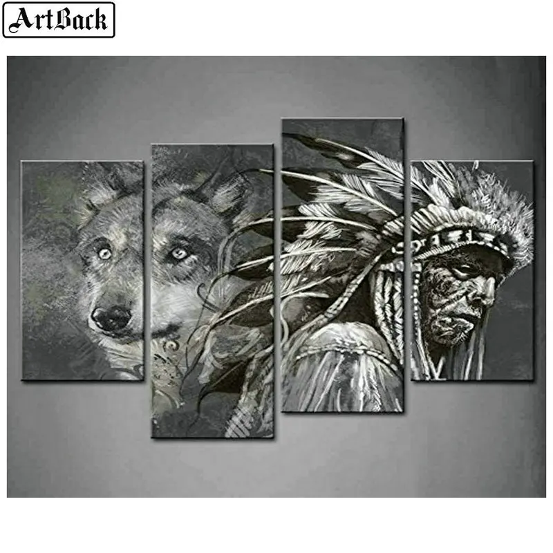 Full square 5d diamond painting indian wolf diy 3d diamond mosaic sticker diamond embroidery living room decoration 4pcs
Full square 5d diamond painting indian wolf diy 3d diamond mosaic sticker diamond embroidery living room decoration 4pcs