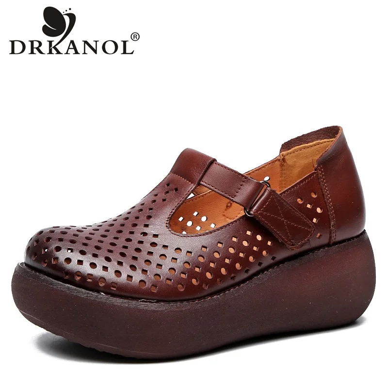 DRKANOL Fashion Handmade Shoes Woman 2021 Vintage Genuine Leather Women Flat Platform Shoes Breathable Casual Summer Shoes
DRKANOL Fashion Handmade Shoes Woman 2021 Vintage Genuine Leather Women Flat Platform Shoes Breathable Casual Summer Shoes
