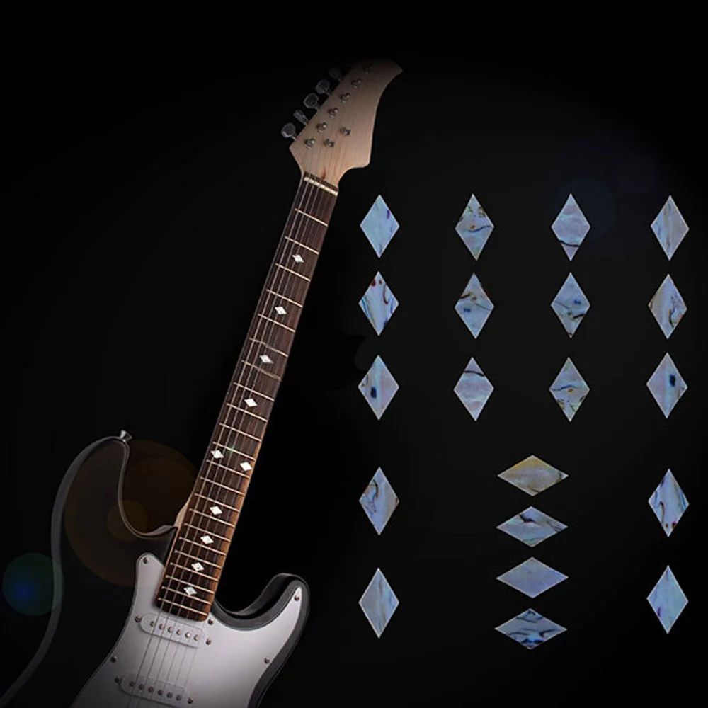 Guitar Bass Fret Sticker, DIY sticker on guitar neck - 10 pcs rhombus shape For Electric guitar, Acoustic guitar
Guitar Bass Fret Sticker, DIY sticker on guitar neck - 10 pcs rhombus shape For Electric guitar, Acoustic guitar