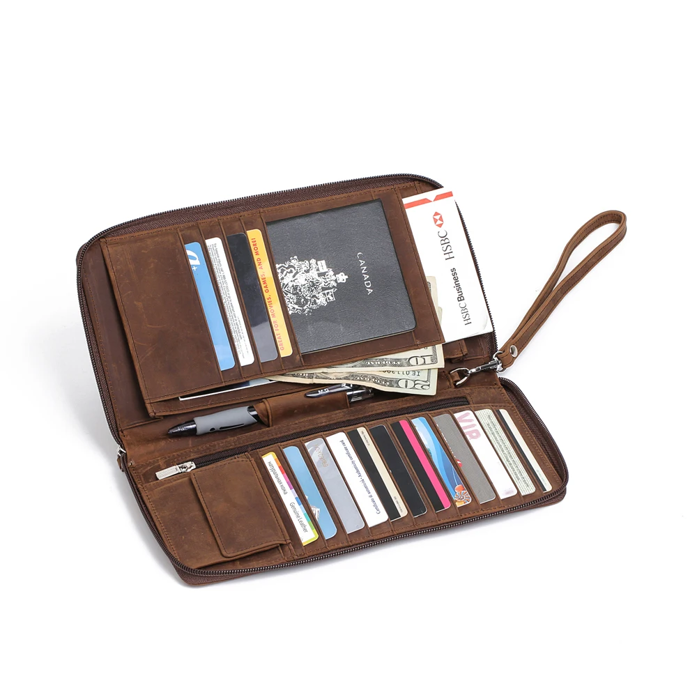 Fashion High Quality Grazy Horse Leather Clutch wallet passport bag card holder with Removable strap free shipping
Fashion High Quality Grazy Horse Leather Clutch wallet passport bag card holder with Removable strap free shipping