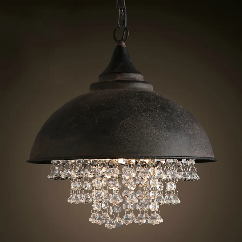Vintage industrial loft crystal pendant light luxury archaize rust color iron cover living room hotel decorative hanging lamp
Vintage industrial loft crystal pendant light luxury archaize rust color iron cover living room hotel decorative hanging lamp