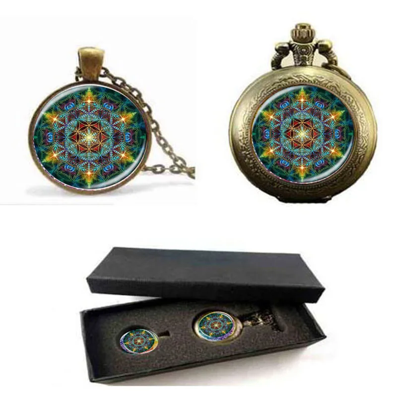 Multicolor Flower of life pendant necklace pocket watch with free box glass dome om mandala yoga jewlery buddhist gift
Multicolor Flower of life pendant necklace pocket watch with free box glass dome om mandala yoga jewlery buddhist gift