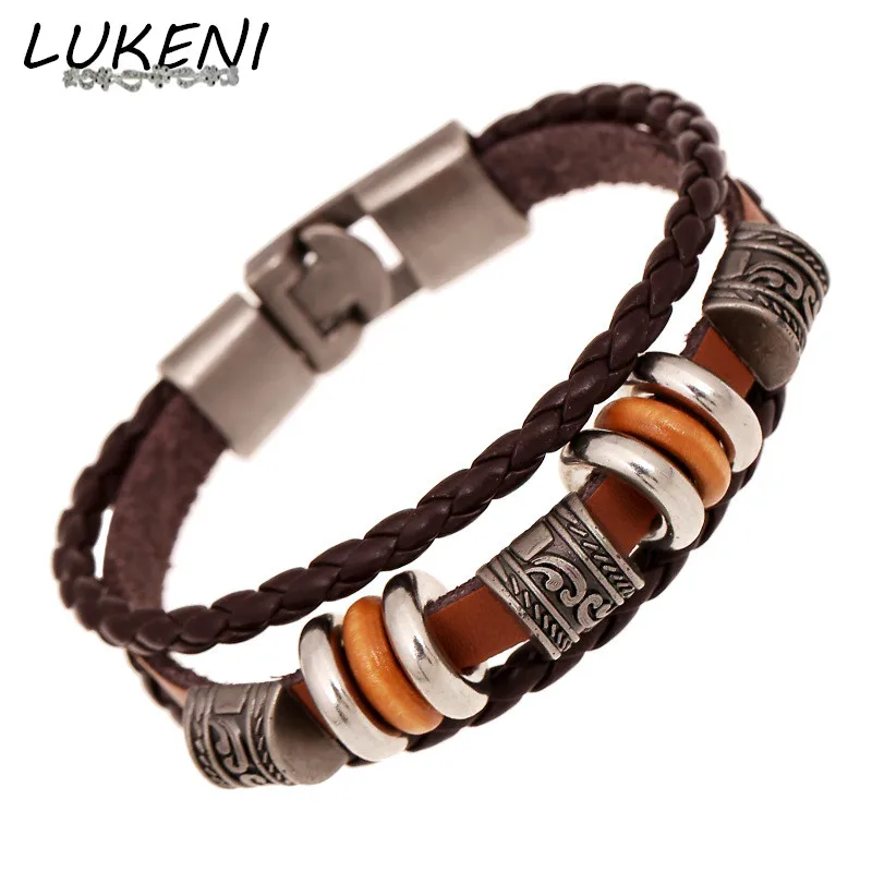 LUKENI Leather Bracelet Homme Femme Handmade Loom Bands Paracord Friendship Charm Bracelets & Bangles Women Men Jewelry SL016
LUKENI Leather Bracelet Homme Femme Handmade Loom Bands Paracord Friendship Charm Bracelets & Bangles Women Men Jewelry SL016