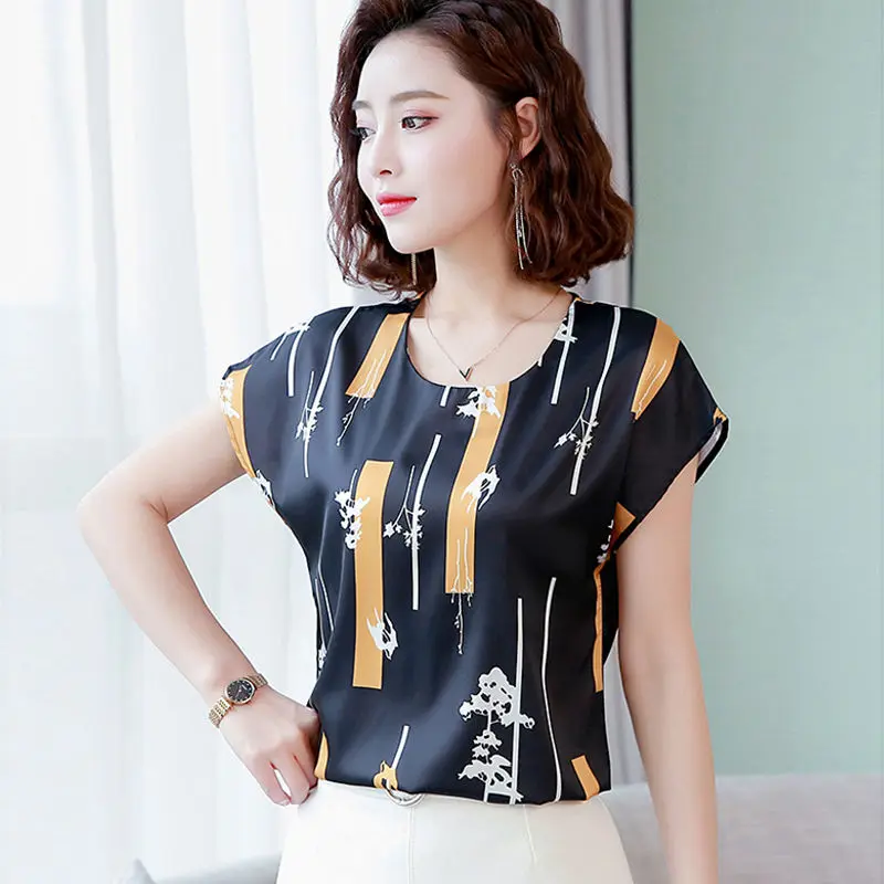 Women Spring Summer Style Chiffon Blouses Shirts Lady Casual Short Sleeve O-Neck Striped Blusas Tops Blue pink DF2677
Women Spring Summer Style Chiffon Blouses Shirts Lady Casual Short Sleeve O-Neck Striped Blusas Tops Blue pink DF2677