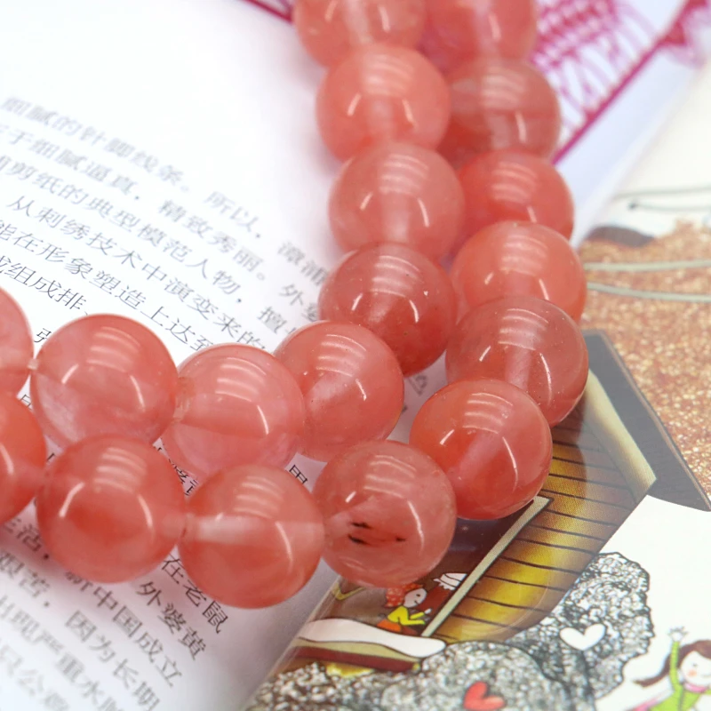 

Round 14mm Pink watermelon tourmaline 15" 2pc/lot loose beads DIY women jewelry making wholesale and retail