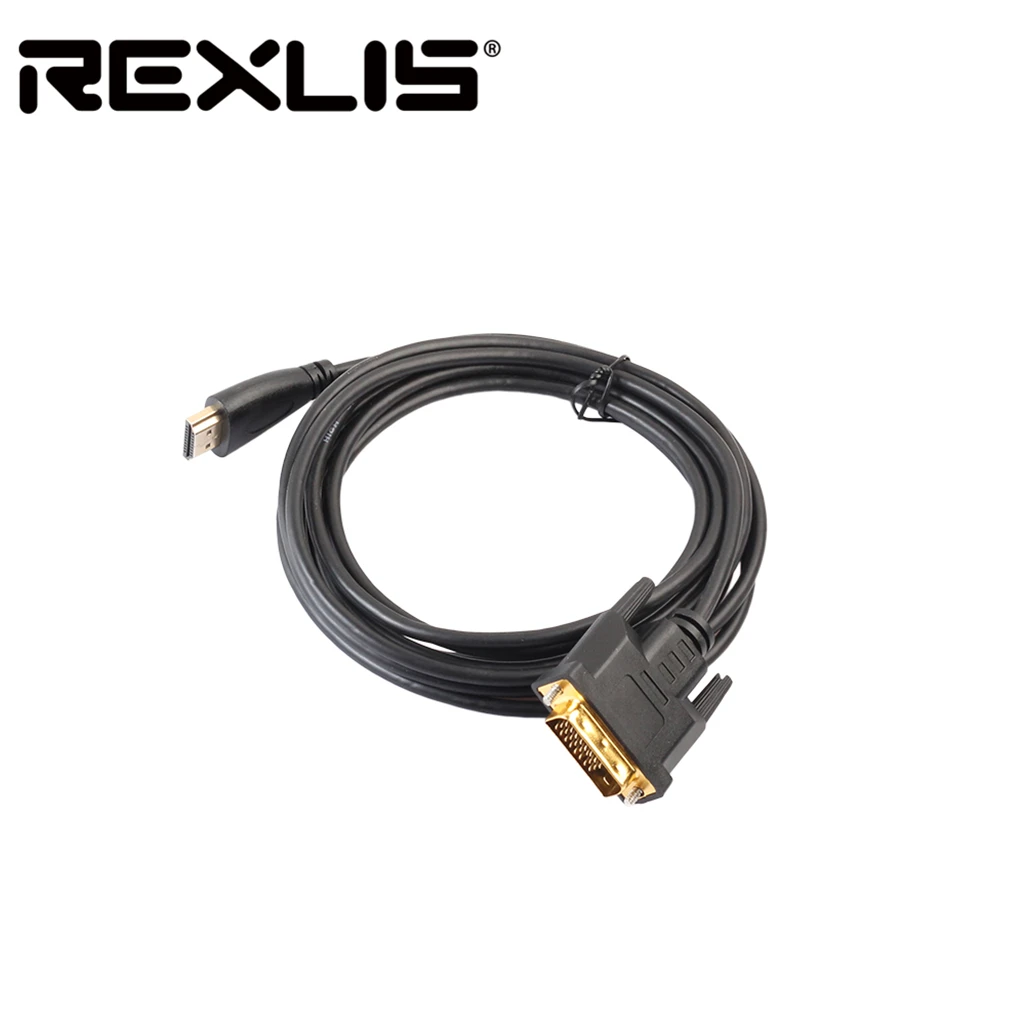 REXLIS 1080 P High speed HDMI/DVI адаптер 24 + 1 pin Позолоченные DVI кабеля HDMI конвертер для HDTV PC xbox