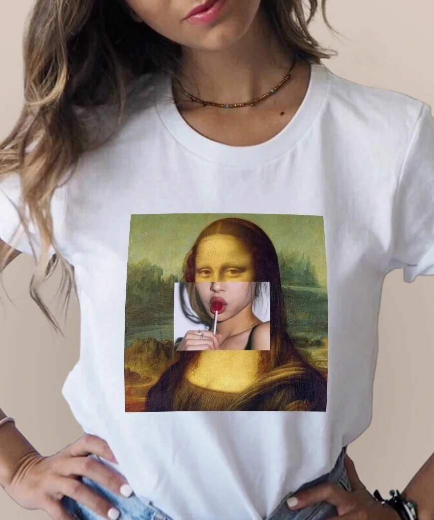 HAHAYUL-JBH Mona Lisa Lollipop Women Pop Art T-Shirt Hipster Cute Meme Funny Tee
HAHAYUL-JBH Mona Lisa Lollipop Women Pop Art T-Shirt Hipster Cute Meme Funny Tee