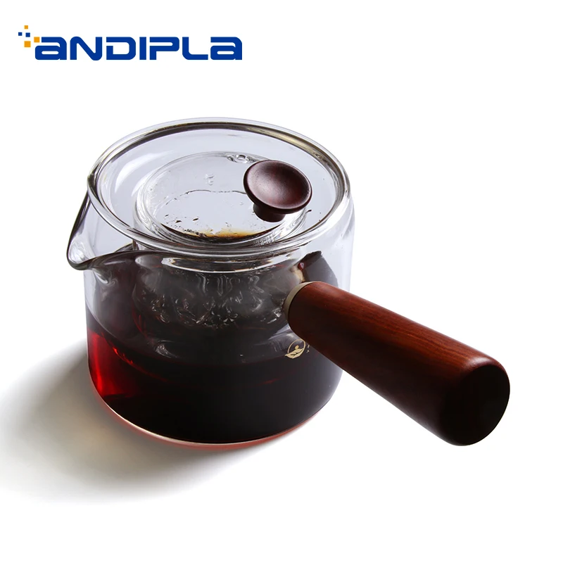 450ml Elegant Style Heat Resistant Transparent Glass Tea Kettle Home Boiled Tea Pot Handmade Wooden Handle Coffee Milk Teapot
450ml Elegant Style Heat Resistant Transparent Glass Tea Kettle Home Boiled Tea Pot Handmade Wooden Handle Coffee Milk Teapot