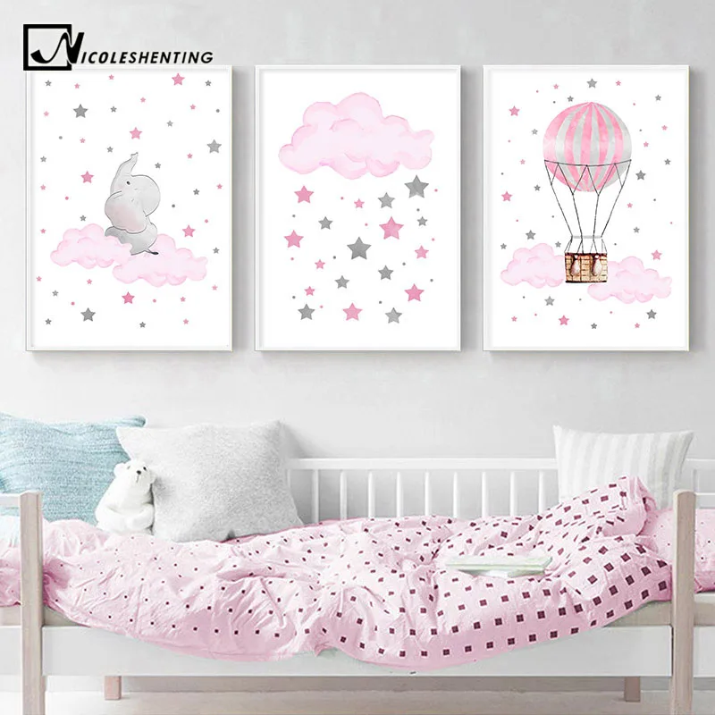 Children Poster Cloud Balloon Baby Nursery Wall Art Canvas Print Painting Decorative Picture Nordic Kid Girl Bedroom Decoration
Children Poster Cloud Balloon Baby Nursery Wall Art Canvas Print Painting Decorative Picture Nordic Kid Girl Bedroom Decoration