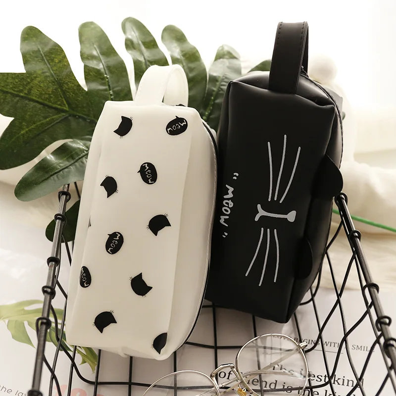 Cat Kitten Pencil Pen Bag Simple Big Capacity Silicone Pen Bag Storage Student Stationery Kids Gift
Cat Kitten Pencil Pen Bag Simple Big Capacity Silicone Pen Bag Storage Student Stationery Kids Gift