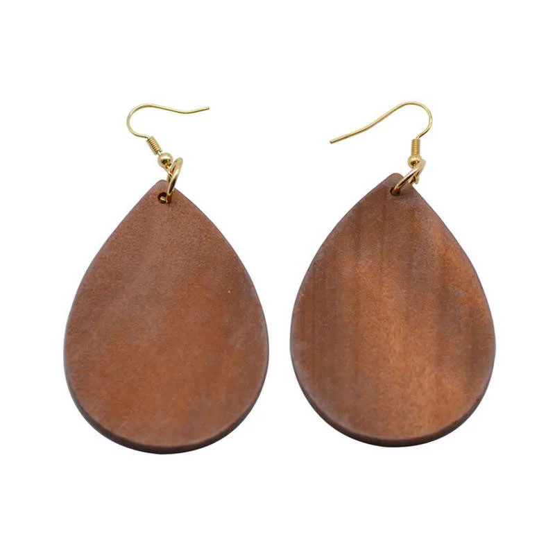 Monogram Teardrop Wood Earrings for Women ZWPON New Fashion Natural Wooden Jewelry
Monogram Teardrop Wood Earrings for Women ZWPON New Fashion Natural Wooden Jewelry