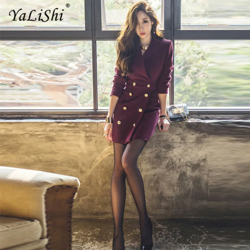 2022 New Autumn Dress Women Vestidos Sexy Double Breasted Slim Office Dress Burgundy V-Neck Long Sleeves Bodycon Bandage Dresses
2022 New Autumn Dress Women Vestidos Sexy Double Breasted Slim Office Dress Burgundy V-Neck Long Sleeves Bodycon Bandage Dresses