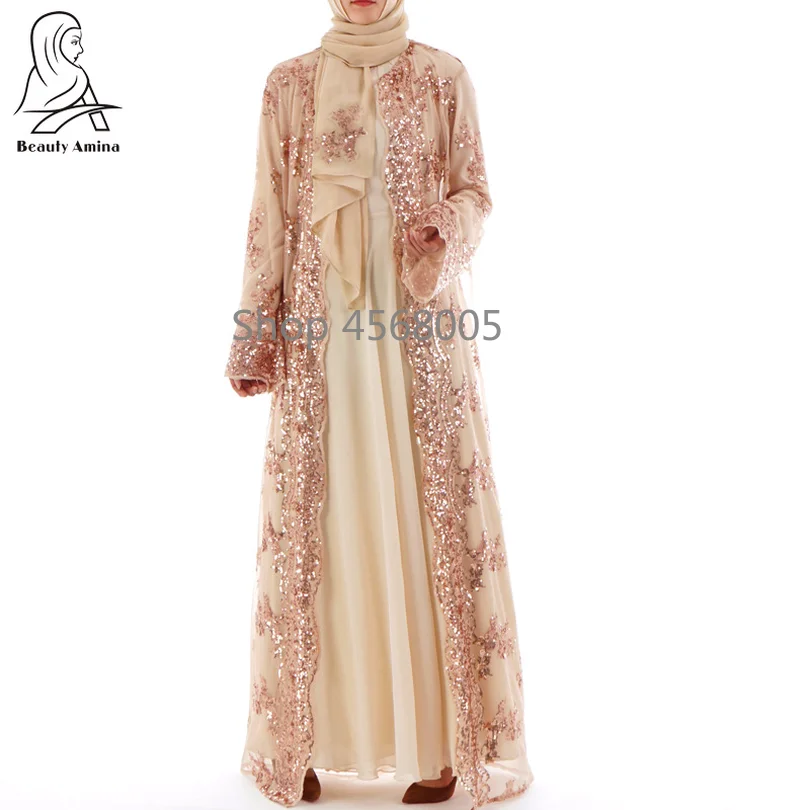 Black Friday Sales!Luxury high class sequins Dubai Muslim women abayas(no hijab no inside dress) | Тематическая одежда и