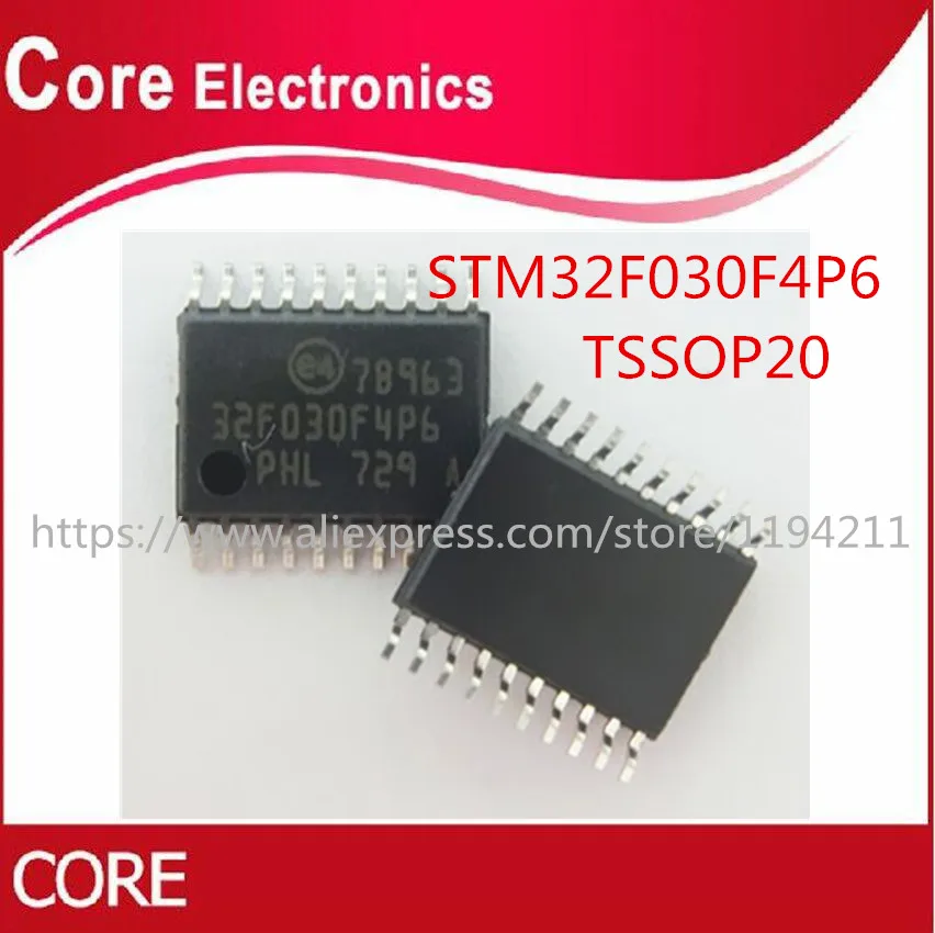 100 NEW STM32F030F4P6 32F030F4P6 TSSOP20 STM32F030F4P6TR 32 битный MCU|Интегральные схемы| |