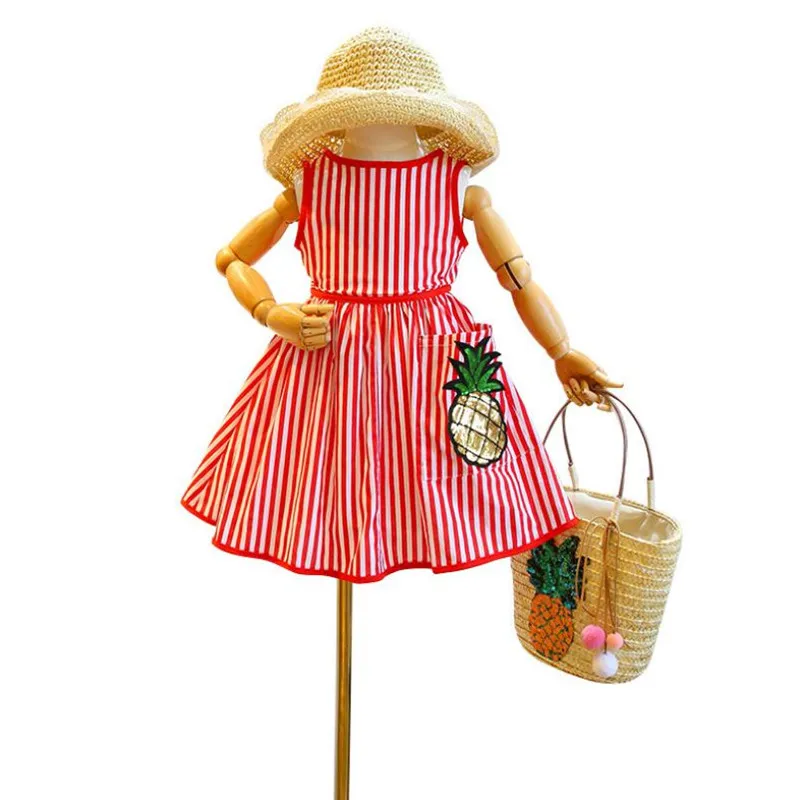 Summer Children Pineapple Dress 2019 New Casual Sleeveless Striped Vest Dress Kids Clothes Girls Party Princess Dress 2-8Years
Summer Children Pineapple Dress 2019 New Casual Sleeveless Striped Vest Dress Kids Clothes Girls Party Princess Dress 2-8Years