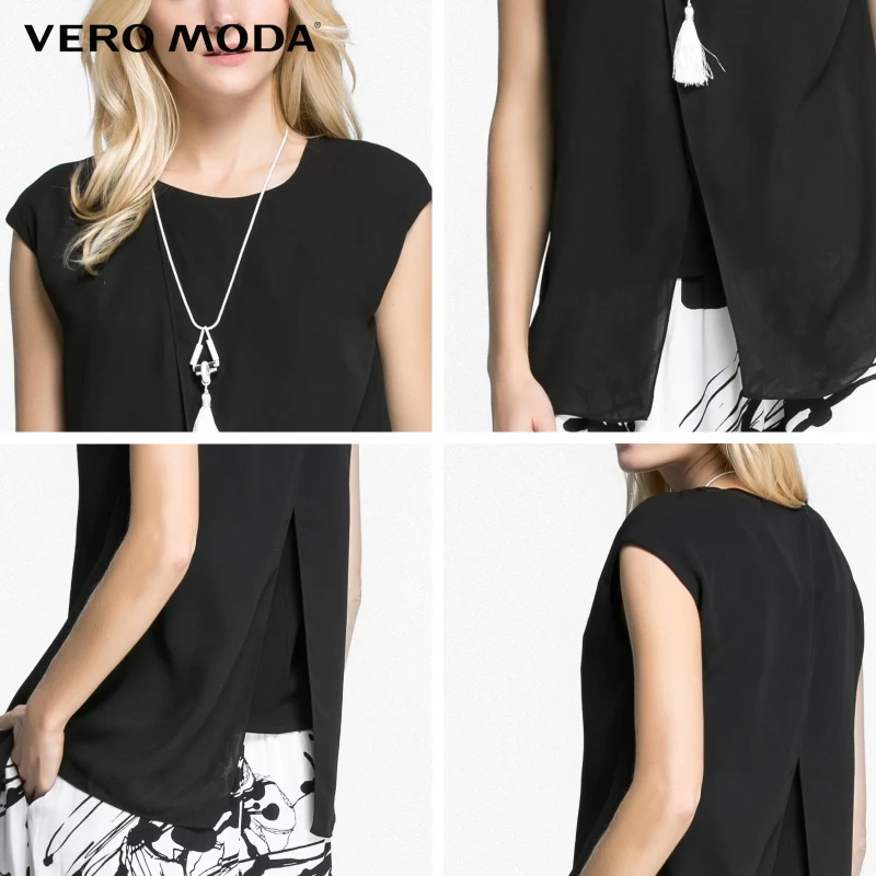 Vero Moda Бренд 2018 Новинка Женский Пуловер Эластичная Футболка Женская без Рукавах