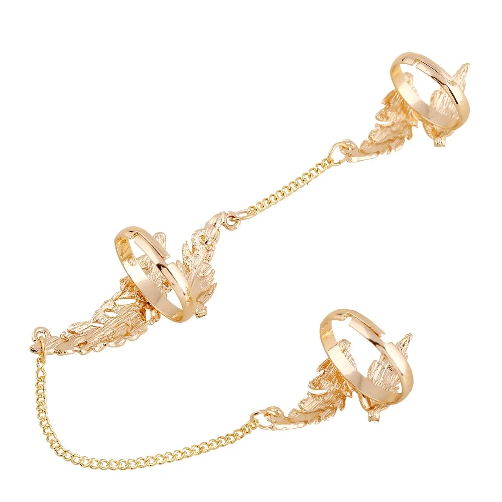 Rhinestone Leaf Full Finger Rings for Women Gold Color Chian Link Double Armor Ring Anel Feminino Retro Adjustable Ring
Rhinestone Leaf Full Finger Rings for Women Gold Color Chian Link Double Armor Ring Anel Feminino Retro Adjustable Ring