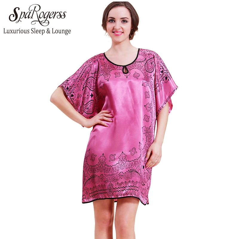 SpaRogerss Топ Мода Летний стиль для ванной Халат большой 3XL пижамы женщин Lounge мать