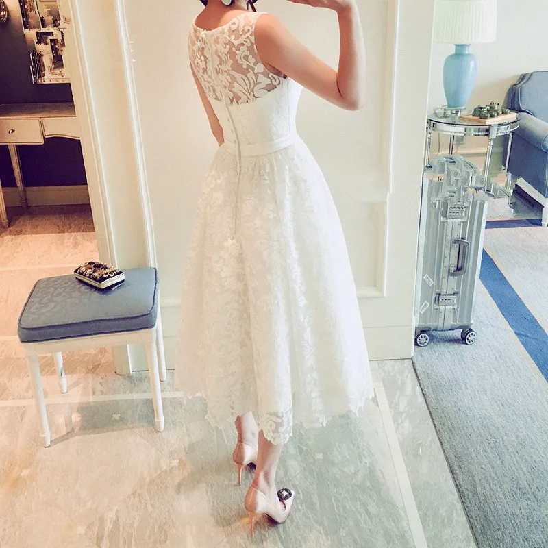 In Stock White Plus Size Dresses Sleeveless Lace Ball Gown White Onepiece Prom Party Dress Short Tea-Length Ball Dress 0413
In Stock White Plus Size Dresses Sleeveless Lace Ball Gown White Onepiece Prom Party Dress Short Tea-Length Ball Dress 0413