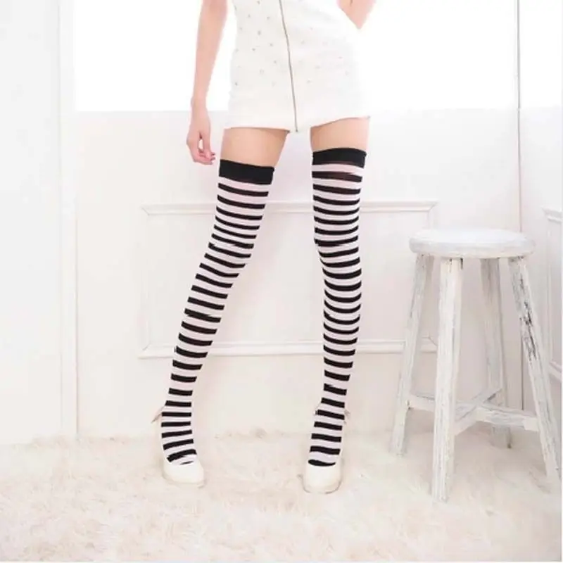 1Pair New Women Girls Over Knee Long Stripe Printed Thigh High Striped Patterned Socks 7 Colors Sweet Cute Warm Fashion HotSales
1Pair New Women Girls Over Knee Long Stripe Printed Thigh High Striped Patterned Socks 7 Colors Sweet Cute Warm Fashion HotSales