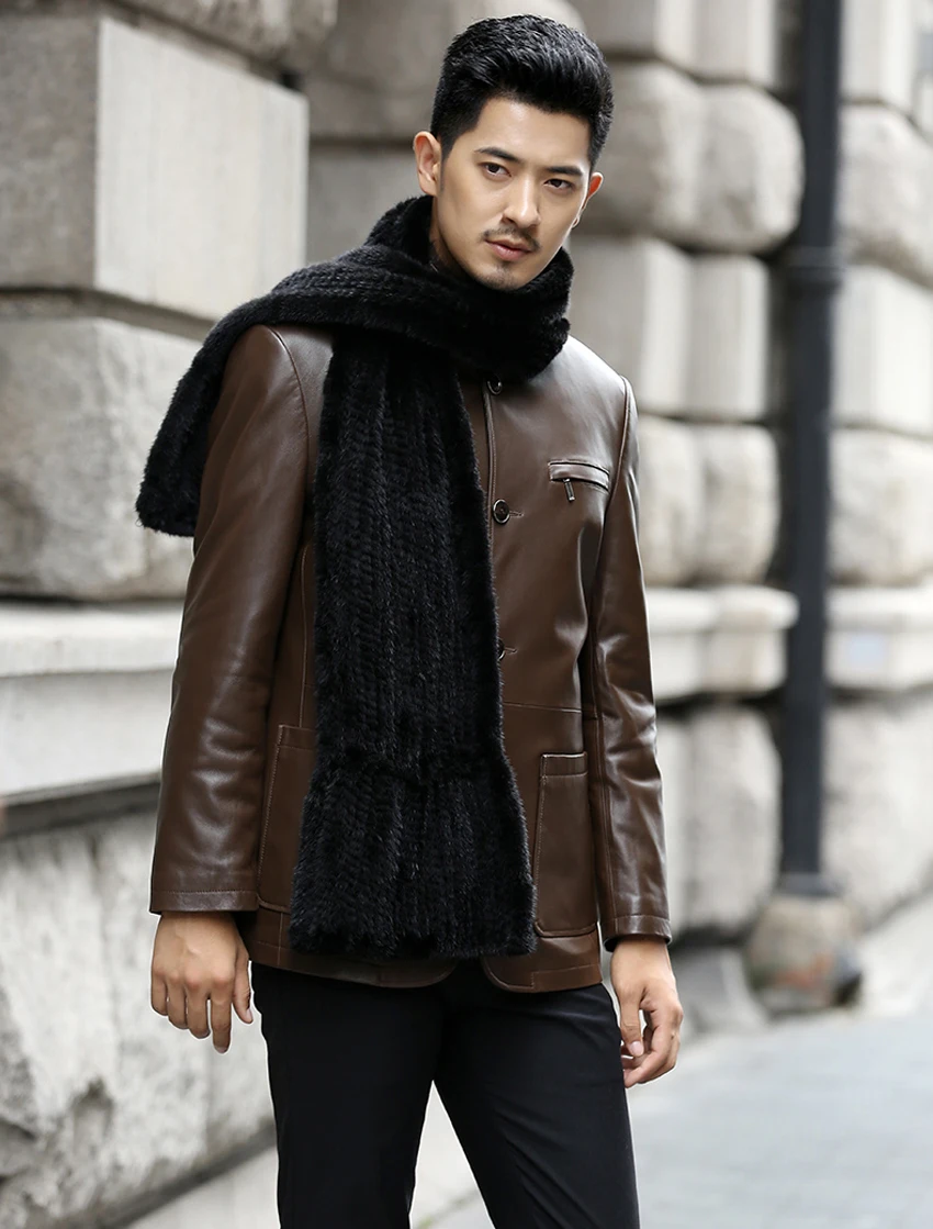YCFUR Brand Design Men Scarves Wraps Winter Knitted Genuine Mink Fur Scarf For Men Warm Winter Long Scarves Wraps Male
YCFUR Brand Design Men Scarves Wraps Winter Knitted Genuine Mink Fur Scarf For Men Warm Winter Long Scarves Wraps Male