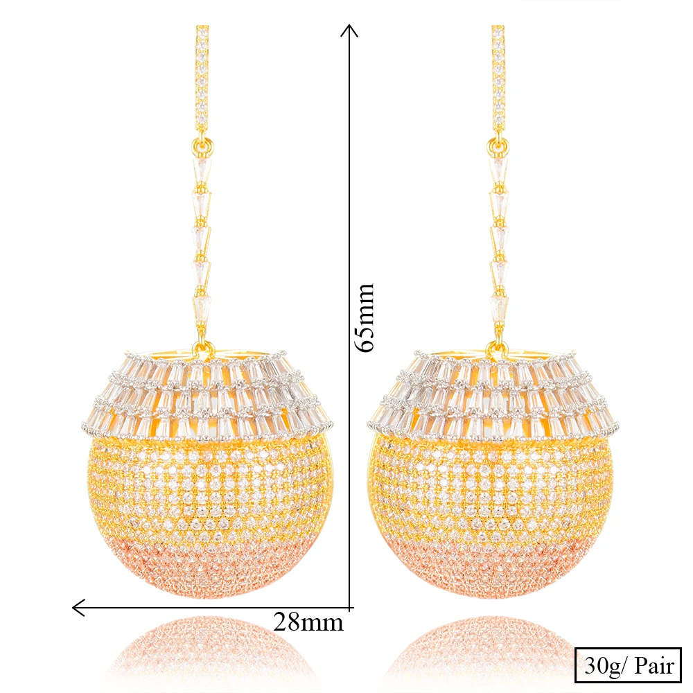 missvikki Gorgeous Romantic African Nigerian Ball Drop Earrings for Noble Women Bridal Luxury Cute Wedding Jewelry for Brides
missvikki Gorgeous Romantic African Nigerian Ball Drop Earrings for Noble Women Bridal Luxury Cute Wedding Jewelry for Brides
