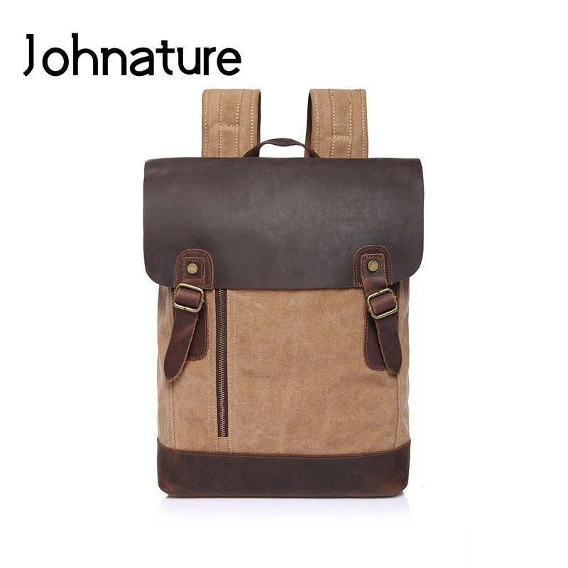 Женский рюкзак в стиле преппи Johnature, из ткани и кожи Крейзи Хорс, вместительный рюкзак для ноутбука, дорожные сумки, школьные ранцы, 2021
Женский рюкзак в стиле преппи Johnature, из ткани и кожи Крейзи Хорс, вместительный рюкзак для ноутбука, дорожные сумки, школьные ранцы, 2021