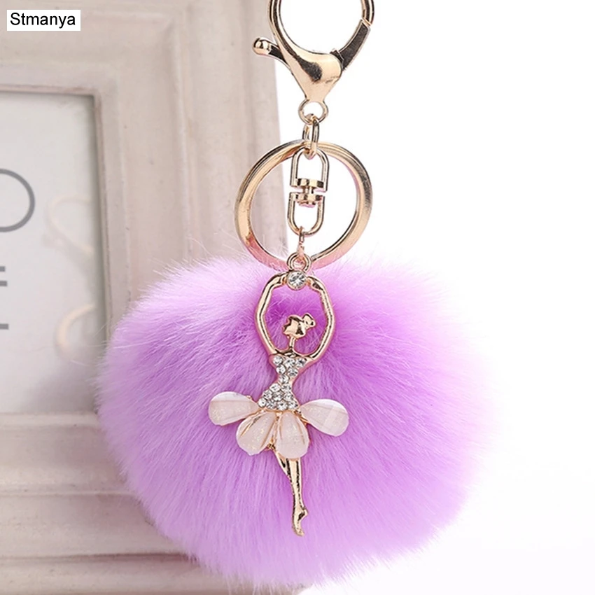 WomenAngel Keychain 8cm Fur Pom Pom Key Chain Faux Rabbit Hair Bulb Bag Car Pendant dance girl Fox Fur Ball Key Ring Party gift
WomenAngel Keychain 8cm Fur Pom Pom Key Chain Faux Rabbit Hair Bulb Bag Car Pendant dance girl Fox Fur Ball Key Ring Party gift