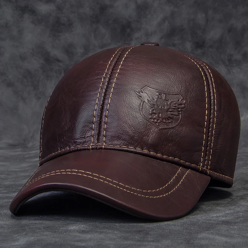 2020 Winter Male Genuine Leather Eagle Print 56-60CM Black/Brown Baseball Caps For Man Casual Street Gf Gorras Dad Hat RY119
2020 Winter Male Genuine Leather Eagle Print 56-60CM Black/Brown Baseball Caps For Man Casual Street Gf Gorras Dad Hat RY119