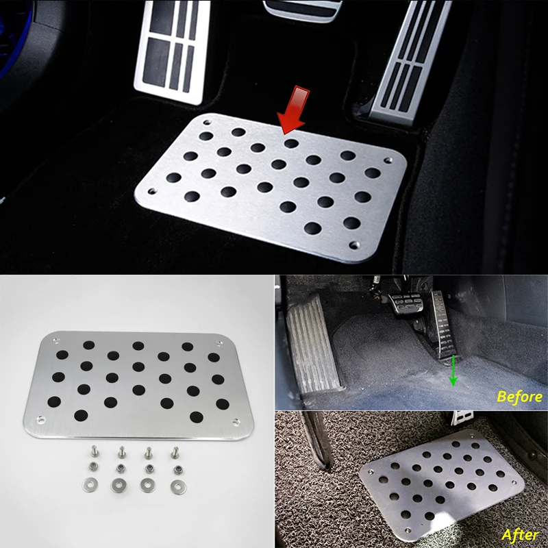 Universal Aluminum Alloy Car Floor Mats Carpet Heel Pad Plate Pedal Foot Rest Mat 30x20cm Car Accessories
Universal Aluminum Alloy Car Floor Mats Carpet Heel Pad Plate Pedal Foot Rest Mat 30x20cm Car Accessories