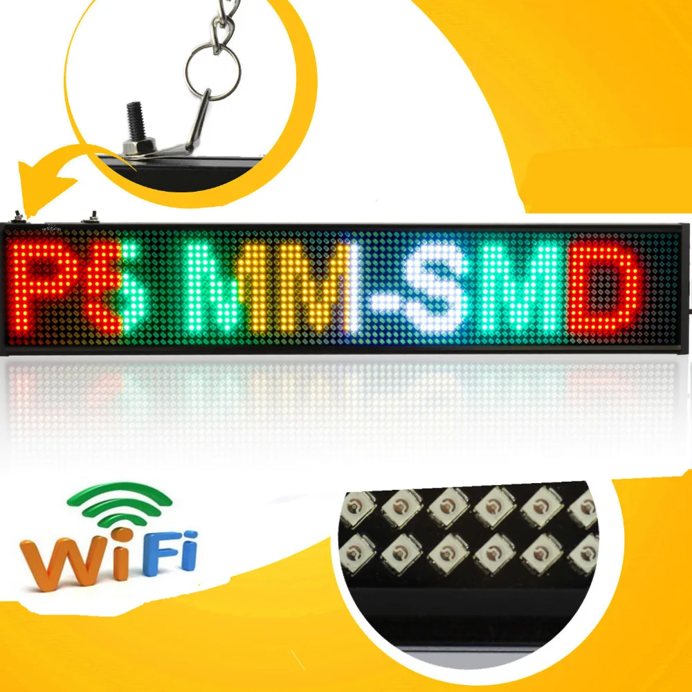 Leadleds P5 Led Sign Smartphone wiFi Wireless Programmable Moving Message Board Time Countdown Led Display Board (Mixed Color)
Leadleds P5 Led Sign Smartphone wiFi Wireless Programmable Moving Message Board Time Countdown Led Display Board (Mixed Color)
