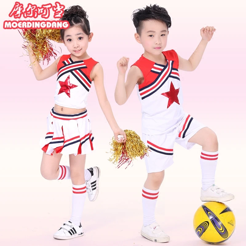 children cheerleading sports skirt suit costumes performance for girl and boy 100cm-160cm
children cheerleading sports skirt suit costumes performance for girl and boy 100cm-160cm