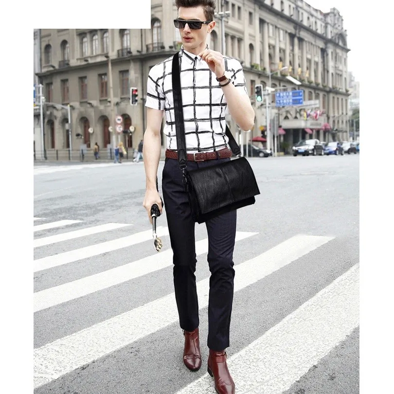 Drop Shipping 2018 New Soft PU Leather Men Messenger Bag High Quality Fashion Briefcase Travel Male Shoulder Bag CH602-C
Drop Shipping 2018 New Soft PU Leather Men Messenger Bag High Quality Fashion Briefcase Travel Male Shoulder Bag CH602-C