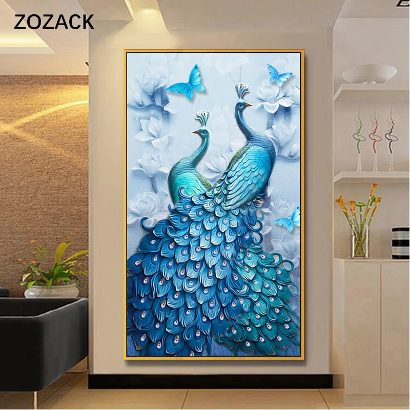 Zozack Needlework 11CT DIY Precision Printing Vertical Version Blue Peacock Cross Stitch Sets for Embroidery Kits Cross-Stitch
Zozack Needlework 11CT DIY Precision Printing Vertical Version Blue Peacock Cross Stitch Sets for Embroidery Kits Cross-Stitch